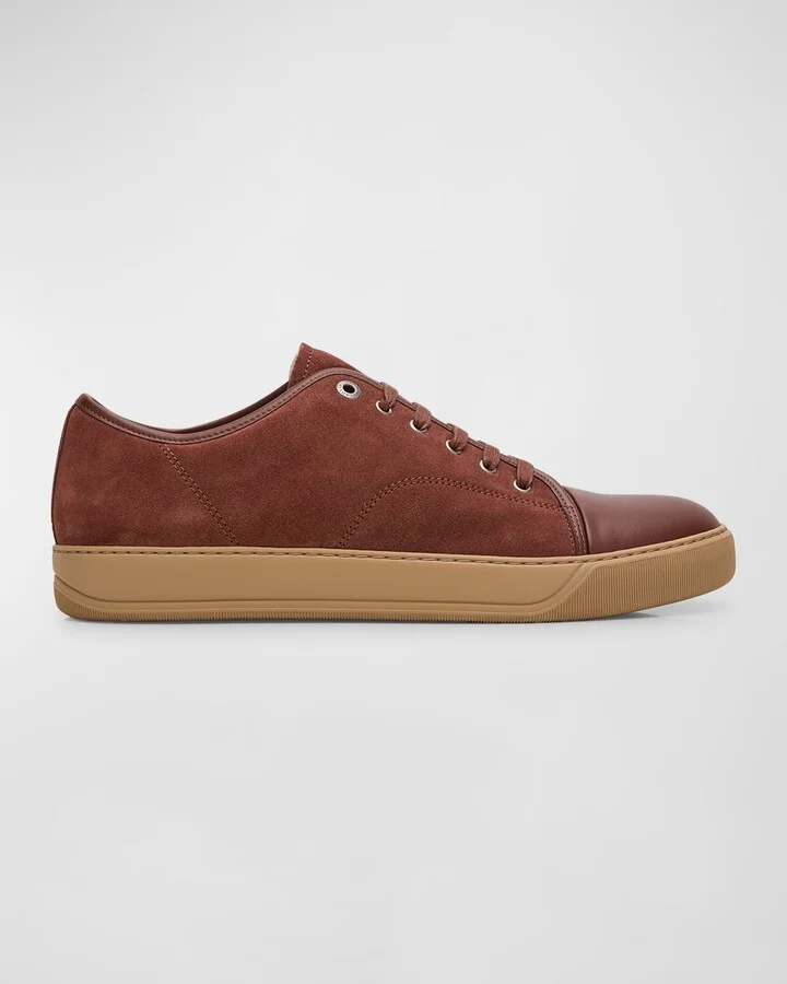 Men's Matte Cap-Toe Low-Top Sneakers
