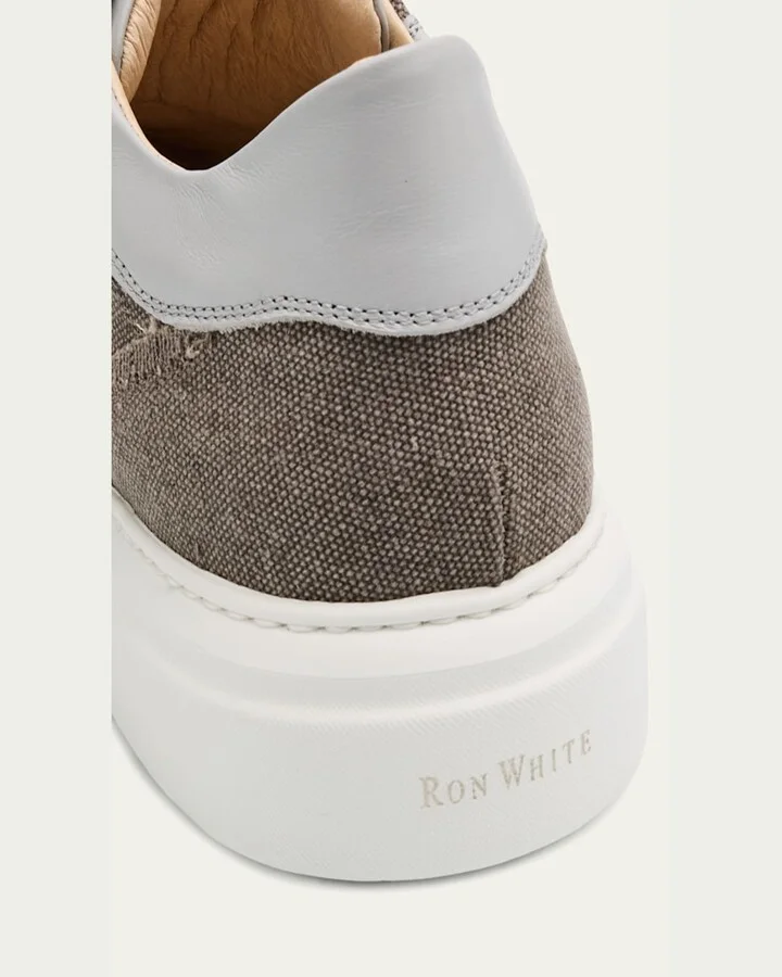 Men's Maverik Weatherproof Denim and Leather Low-Top Sneakers - Image 6