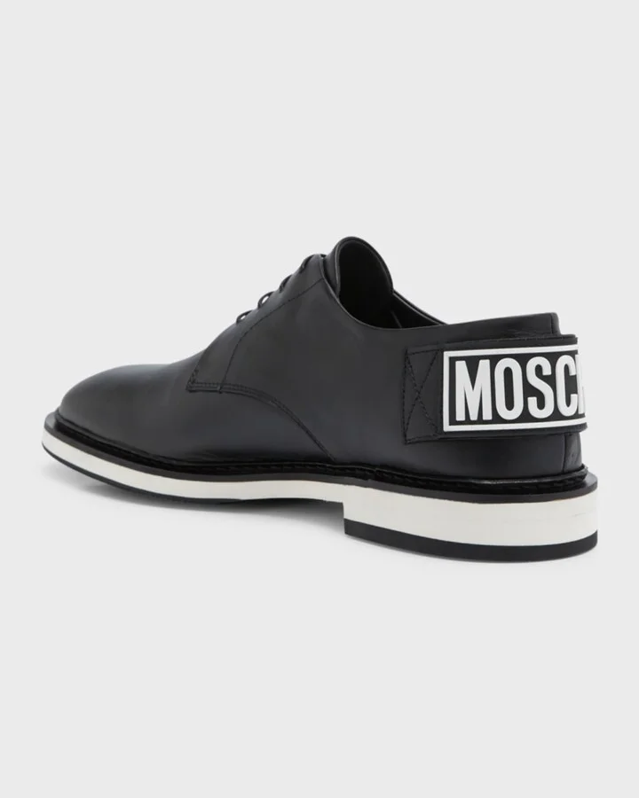 Men's Maxi-Logo Leather Derby Shoes - Image 2