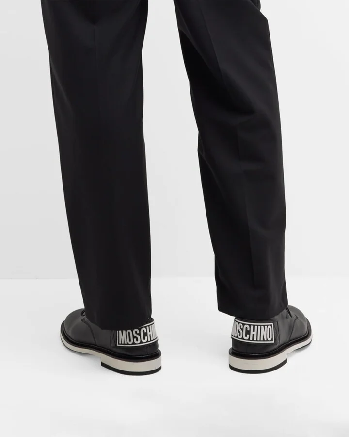 Men's Maxi-Logo Leather Derby Shoes - Image 4