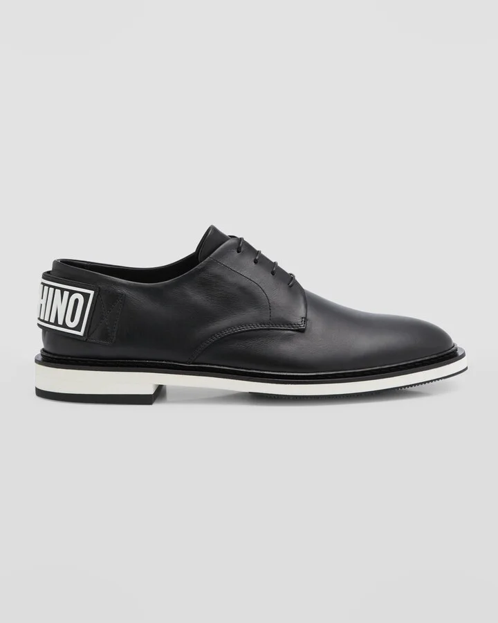 Men's Maxi-Logo Leather Derby Shoes