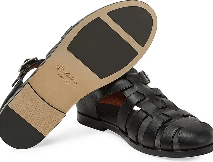Men's Maxime Walk Leather Sandals - Black - Size 7.5 - Image 5