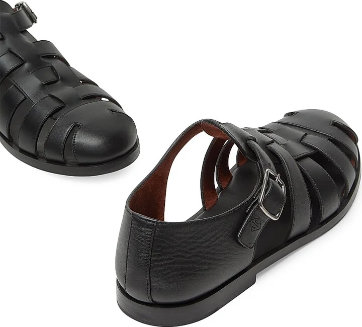 Men's Maxime Walk Leather Sandals - Black - Size 7.5 - Image 6