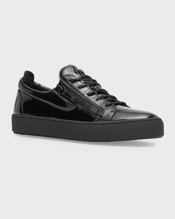 Men's Maylondon Patent Leather Low Top Sneakers - Image 2