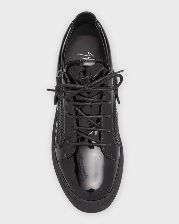 Men's Maylondon Patent Leather Low Top Sneakers - Image 3