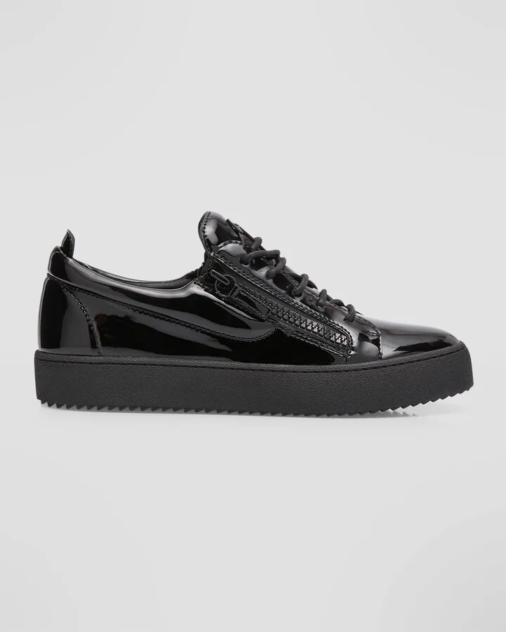 Men's Maylondon Patent Leather Low Top Sneakers