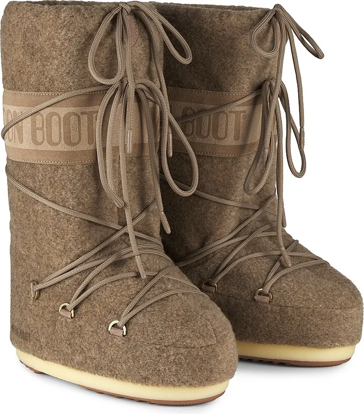 Men's MB Icon Felt Boots - Beige Melange - Size 3.5 - Image 2
