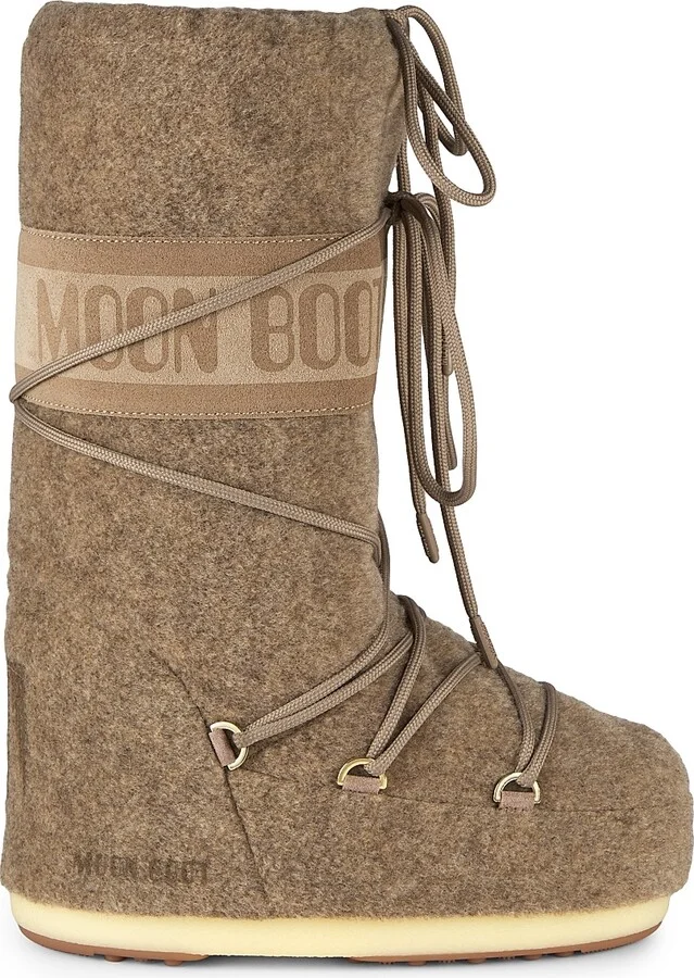 Men's MB Icon Felt Boots - Beige Melange - Size 3.5