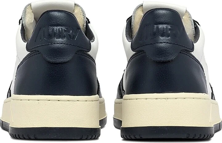 Men's Medalist Leather Low-Top Sneakers - White Blue - Size 6 - Image 3