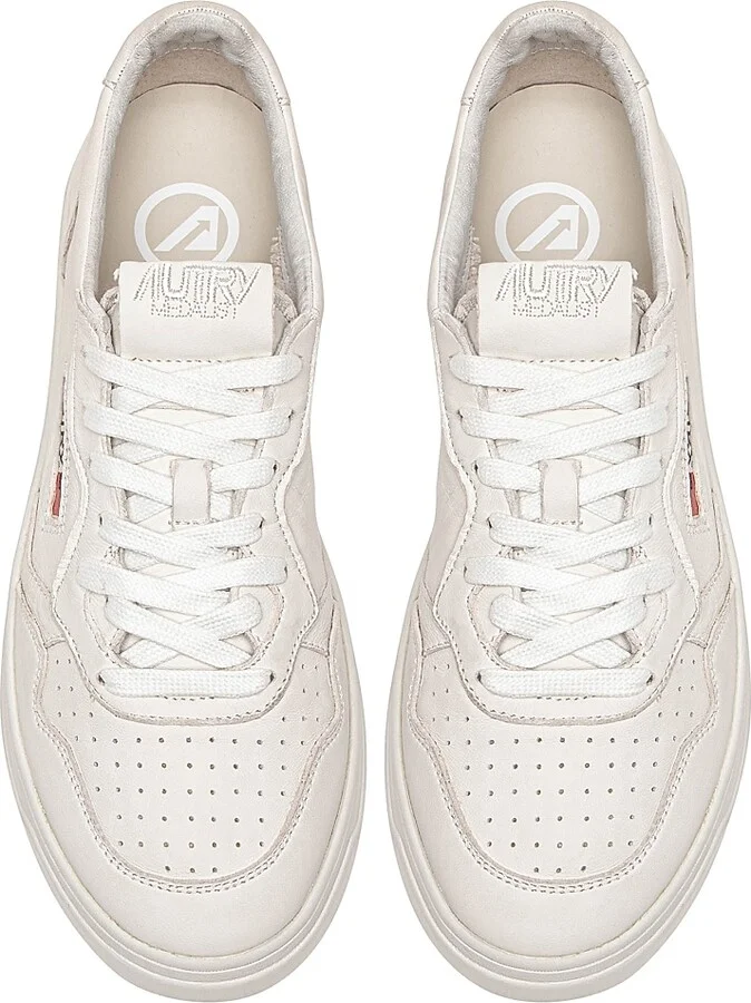 Men's Medalist Leather Low-Top Sneakers - White Blue - Size 6 - Image 9