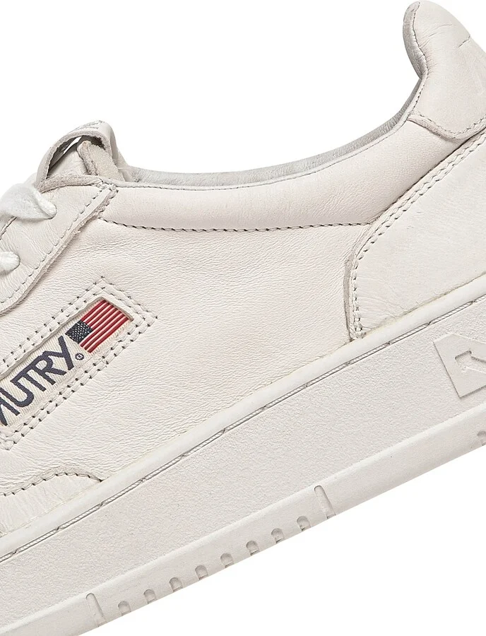 Men's Medalist Leather Low-Top Sneakers - White Blue - Size 6 - Image 11
