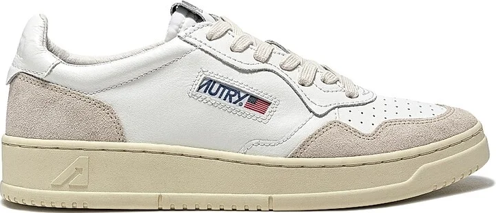 Men's Medalist Suede Low-Top Sneakers - White - Size 6