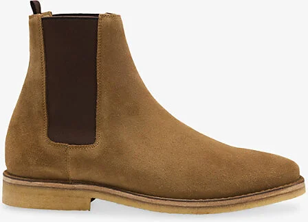 Mens Medium Beige Beckham x Boss Chelsea Suede Ankle Boots Eur 44 / 10 Uk Men