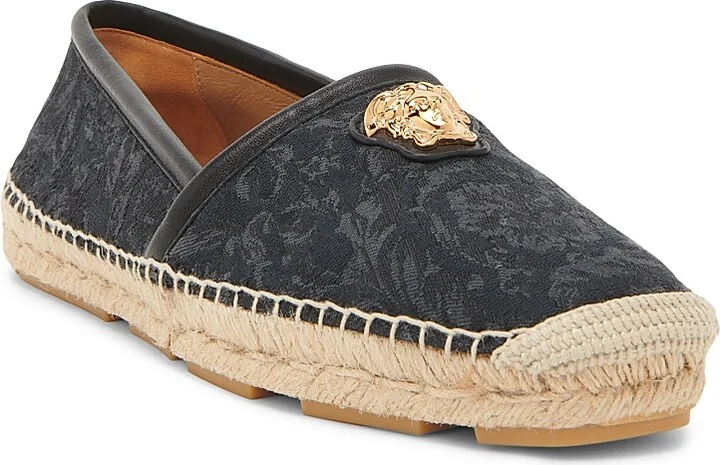 Men's Medusa Emblem Espadrilles - Black Gold - Size 7 - Image 2
