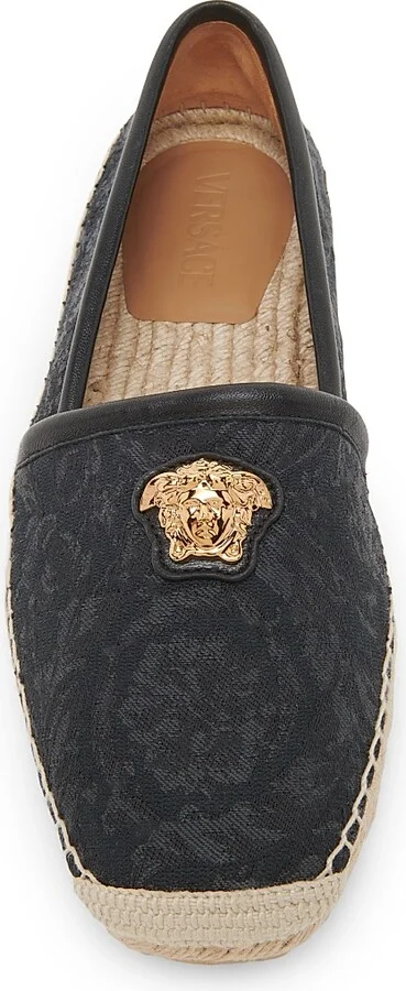 Men's Medusa Emblem Espadrilles - Black Gold - Size 7 - Image 4