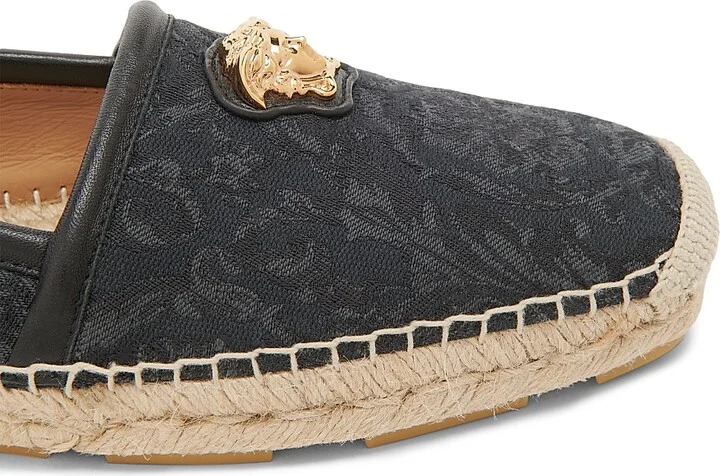Men's Medusa Emblem Espadrilles - Black Gold - Size 7 - Image 6
