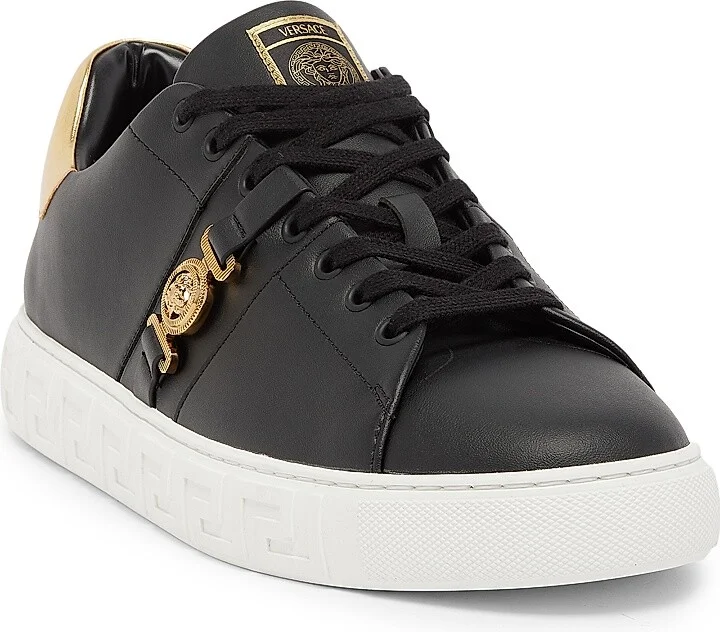 Men's Medusa Nylon Low-Top Sneakers - Black Gold - Size 7 - Image 2