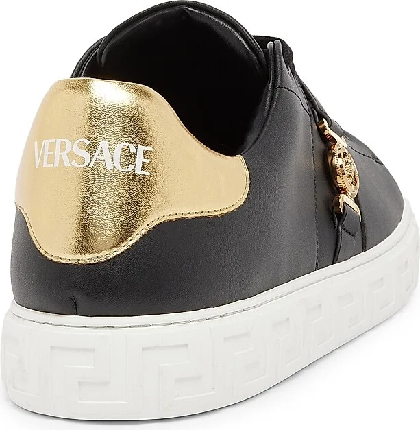 Men's Medusa Nylon Low-Top Sneakers - Black Gold - Size 7 - Image 3