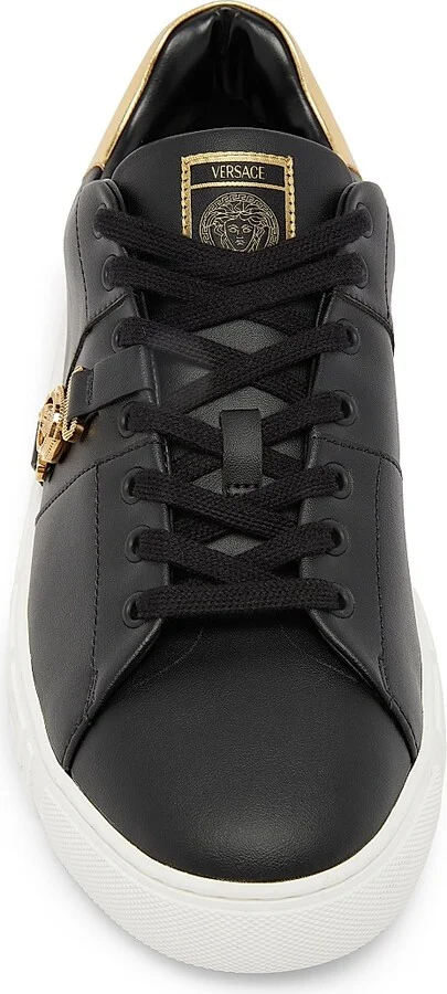Men's Medusa Nylon Low-Top Sneakers - Black Gold - Size 7 - Image 4