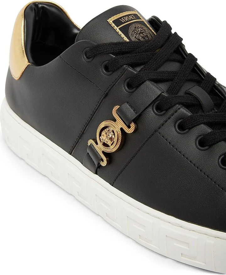 Men's Medusa Nylon Low-Top Sneakers - Black Gold - Size 7 - Image 6