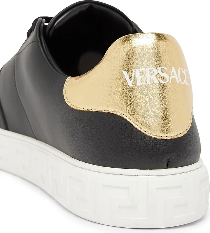 Men's Medusa Nylon Low-Top Sneakers - Black Gold - Size 7 - Image 7