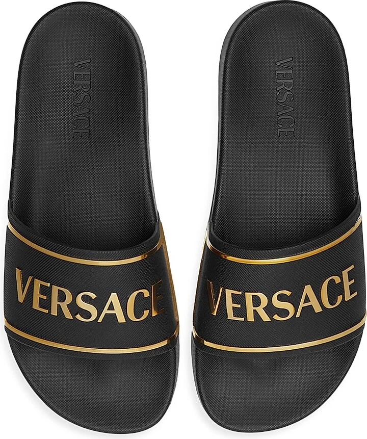 Men's Medusa Slides - Black Gold - Size 6 Sandals - Image 2