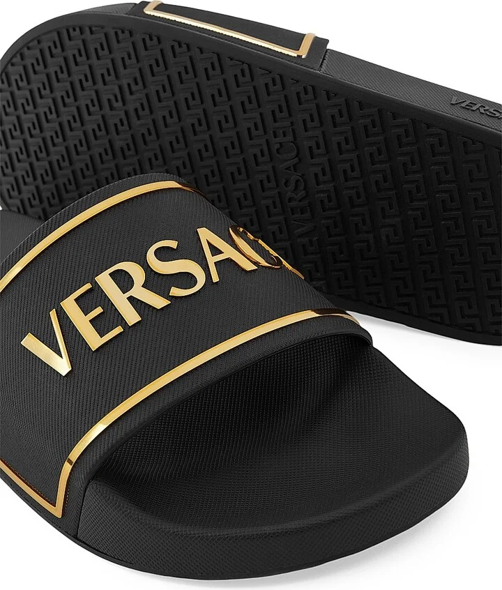 Men's Medusa Slides - Black Gold - Size 6 Sandals - Image 3