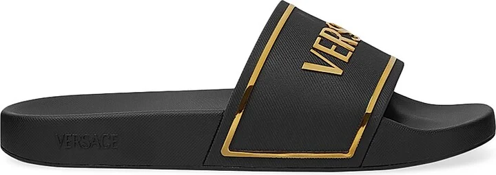 Men's Medusa Slides - Black Gold - Size 6 Sandals
