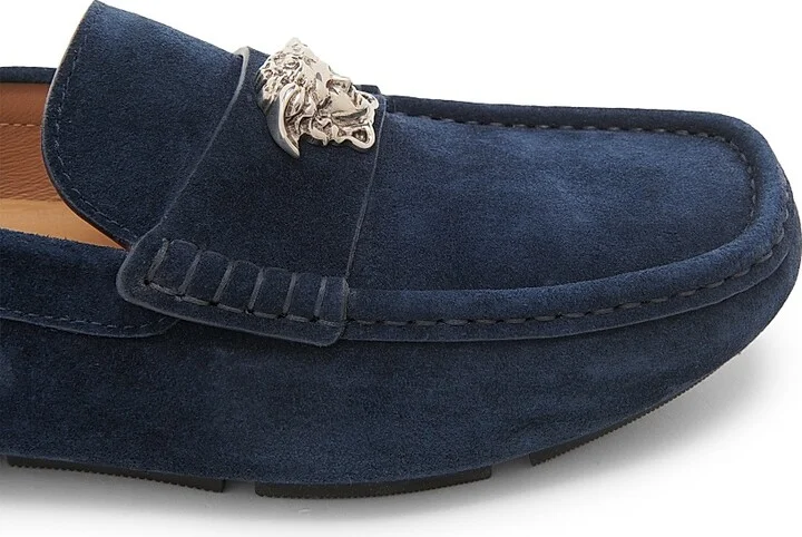 Men's Medusa Suede Driving Loafers - Navy - Size 8 - Image 6