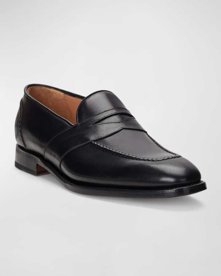 Men's Meegan Leather Penny Loafers - Image 3