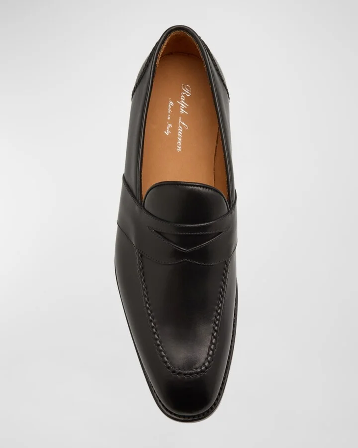 Men's Meegan Leather Penny Loafers - Image 5