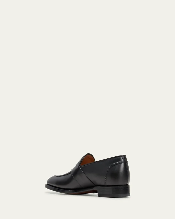 Men's Meegan Leather Penny Loafers - Image 2