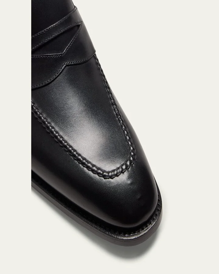 Men's Meegan Leather Penny Loafers - Image 3