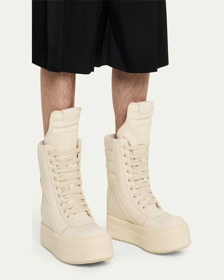 Men's Mega Geobasket Leather High-Top Sneakers - Image 3