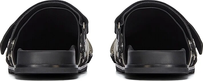 Men's Megalace Granola Leather Mules - Black - Size 11 - Image 5