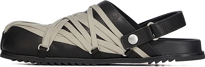 Men's Megalace Granola Leather Mules - Black - Size 11 - Image 7