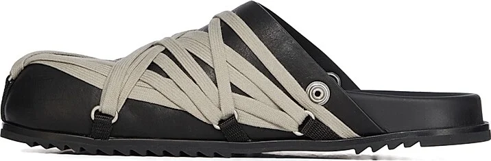 Men's Megalace Granola Leather Mules - Black - Size 11 - Image 8