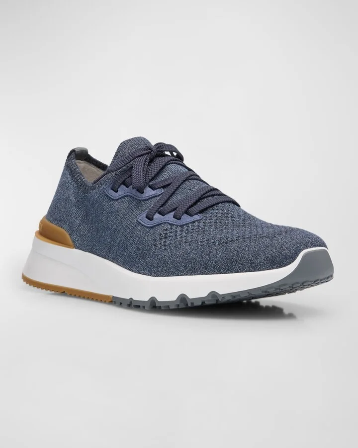 Men's Melange Knit Runner Sneakers - Image 10