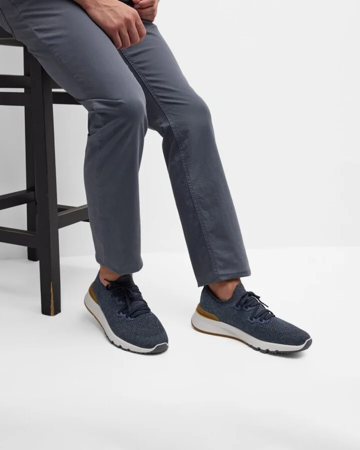 Men's Melange Knit Runner Sneakers - Image 11