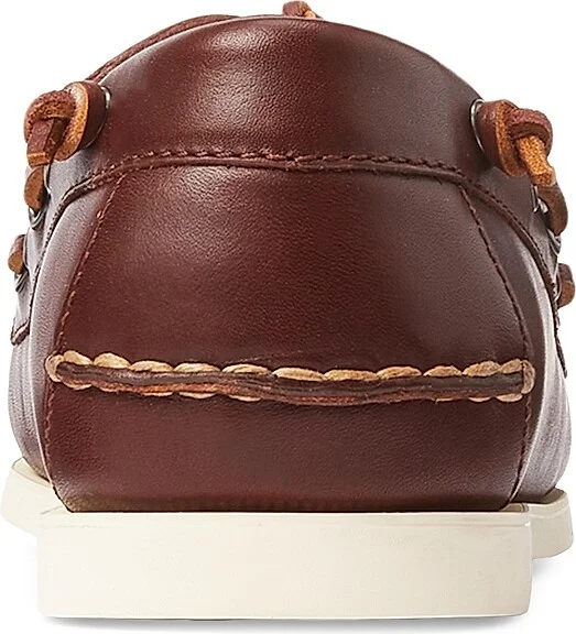 Men's Merton Leather Boat Shoes - Deep Saddle Tan - Size 10 - Image 3
