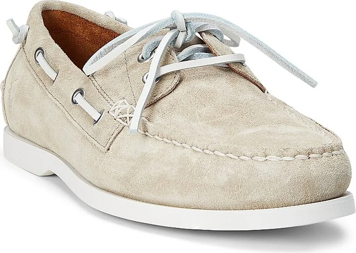 Men's Merton Suede Boat Shoes - Milkshake - Size 10 - Image 2