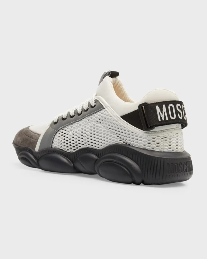 Men's Mesh Bubble Teddy Low-Top Sneakers - Image 5
