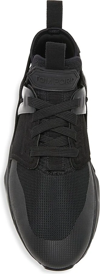Men's Mesh Low-Top Sneakers - Black - Size 10 - Image 5