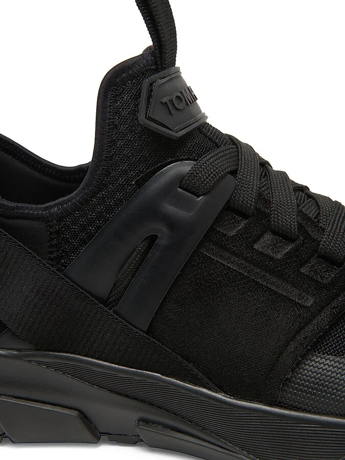 Men's Mesh Low-Top Sneakers - Black - Size 10 - Image 6