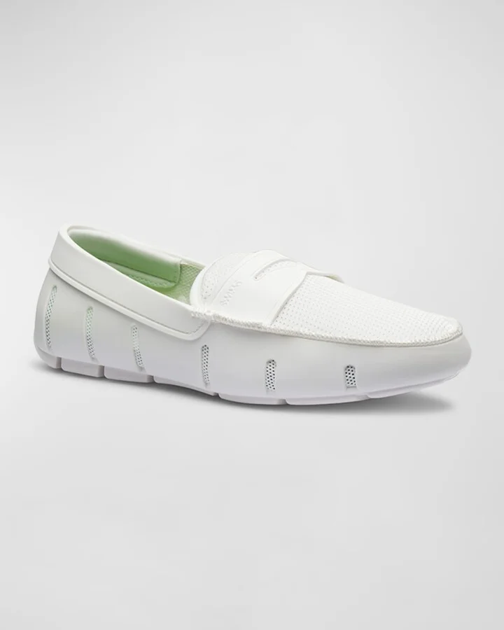 Men's Mesh-Rubber Penny Loafers - Image 3
