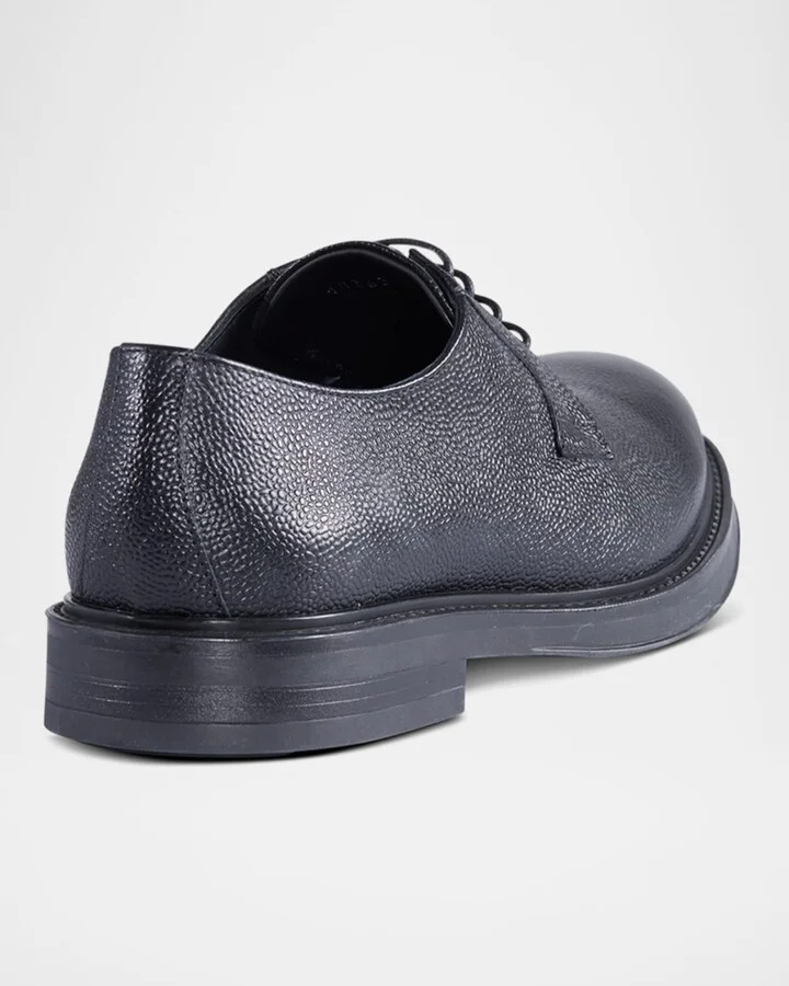Men's Michael Pebbled Leather Derby Shoes - Image 5