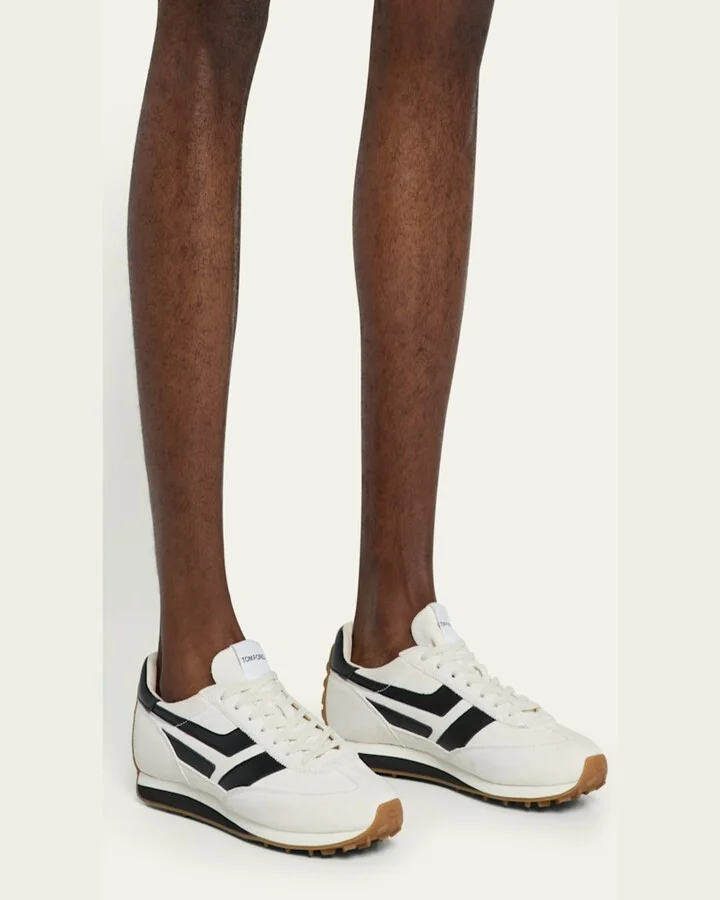 Men's Mick Tech Fabric and Suede Sneakers - Image 4