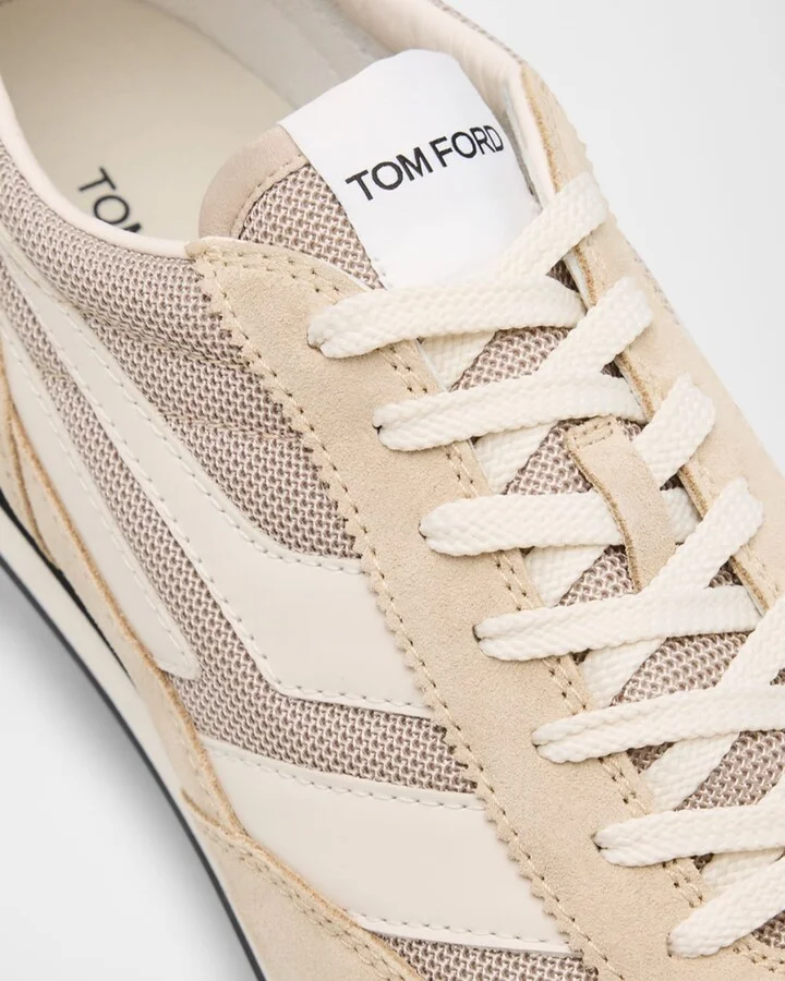 Men's Mick Tech Fabric and Suede Sneakers - Image 7