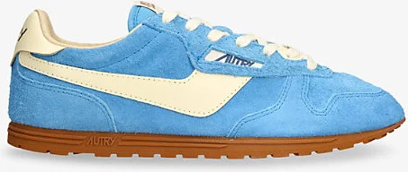 Mens Mid Blue Windspin Low-Top Suede Runner Trainers Eur 44 / 10 Uk Men