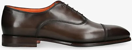 Mens Mid Brown Adrian Blake Leather Oxford Shoes Eur 40.5 / 6.5 Uk Men